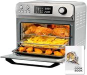 HYSapientia® 24L Air Fryer Oven With Rotisserie Large XXL Digital Knob 1800W 10 in 1 airfryer Countertop Convection Mini Toaster Oven electric and grill, Stainless steel inner, Full Accessory Set