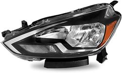 SOCKIR Halogen Headlight Assembly Compatible with 2016-2019 Nissan Sentra Headlamp 4-Door Sedan Left Driver Side