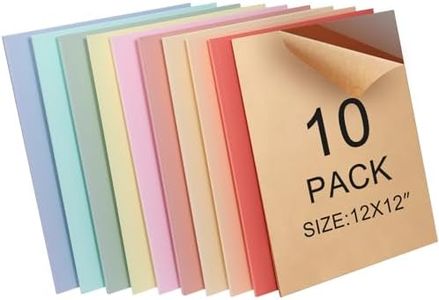 DAMOYE Macaron Pastel Acrylic Sheets 12x12 (3mm)-10 Pcs 1/8 Inch Thick,Dual Finish Matte & Glossy Cast Acrylic for Laser Cutting(Glowforge),UV Printing,DIY Home Decor,Crafts and Badges