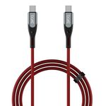 boAt Type C to C 65W Fast Charging Cable with 480 Mbps Data Transfer, Tangle-Free Cable in Premium Nylon Braided Design (Martian Red)