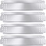 Grill Heat Plate Parts for Home Depot Nexgrill 720-0830H, 720-0888N, 720-0888, 720-0864, 720-0896B, Stainless Steel Grill Heat Tent, Burner Cover, Flame Tamer for 4 Burner Members Mark 720-0830G