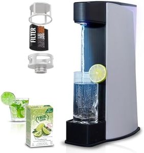 Carbon8 Sparkling Water Maker Machine, Home Soda Stream Machine, Screw-In CO2 Carbonator, Countertop Water Mineralizer, Seltzer Soda Maker Dispenser, CO2 Cylinder Not Included, Aluminum