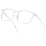 Lanomi Rectangle Reading Glasses 1.0 1.25 1.5 1.75 2.0 2.25 2.5 2.75 3.0 3.5 4.0 Womens Men Blue Light Blocking Computer Glasses Lightweight Eyeglasses for Unisex Clear Frame 1.5