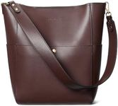 BOSTANTEN Women's Leather Designer Handbags Tote Purses Shoulder Bucket Bags Coffee