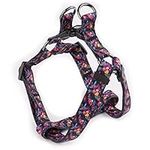 No Pull Dog Harness Breathable Adjustable Comfort,Walking Training Assistance Chest,with Strong Handle Front Clip Harness, Outdoor Easy Control for Medium Small Dogs (M, Flower)