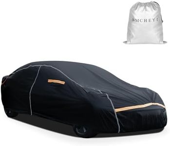 WMCHEYI Car Cover Waterproof All Weather,6 Layers Car Covers for Automobiles, Full Exterior Cover with Zipper, Outdoor Car Cover Sun UV Rain Snow Wind Protection, Fit for 185"(185*70*59 inch)Sedan