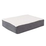 PETMAKER 80-PET5088G Orthopedic Sherpa Top Pet Bed with Memory Foam and Removable Cover 20x15x4 Gray, Small