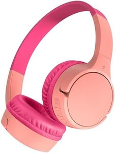 Belkin SoundForm Mini Kids Wireless Headphones with Built in Microphone, On Ear Headsets Girls and Boys For Online Learning, School, Travel Compatible with iPhones, iPads, Galaxy and More - Pink