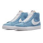 Nike Sb Zoom Blazer Mid PRM Mens Trainers Da1839 Sneakers Shoes, Cerulean/White/Cerulean/White, 9