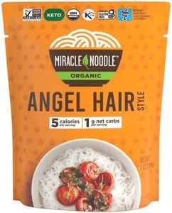 Miracle Noodle Organic Ready To Eat Angel Hair Style Noodle, Plant Based, Gluten Free, Shirataki Rice, Keto and Paleo Friendly, 7 Ounce (Pack of 6)