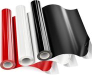 JAVIGA Heat Transfer Vinyl 3 Roll 12" x 20Ft, Heat Press Vinyl for DIY Craft Designs, Iron on Vinyl Compatible with All Cricut Cutting Machine, White and Black and Red HTV Vinyl