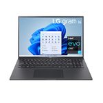 LG gram 16Z90P Laptop 16" Ultra-Lightweight, (2560 x 1600), Intel Evo 11th gen CORE i7, 16GB RAM, 256GB SSD, Windows 11 Home, 22 Hour Battery, Alexa Built-in, 2X USB-C, HDMI, USB-A - Black