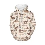 WELLFLYHOM Drawstring Hoodies Cute Long Sleeve Fashion Sweatshirts for Women Teen Girls Hooeded Pullover Size XS-4XL, 1 Western Horse Cowboy Aztec, 3X-Large