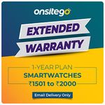 Onsitego 1 Year Extended Warranty for Smartwatches from Rs. 1501-2000 (Email Delivery - No Physical Kit)