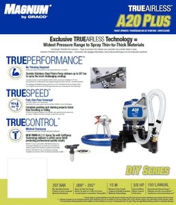 Magnum by Graco A20 PLUS Airless Paint Sprayer – 220-240V, 0.9L/min, 207 Bar