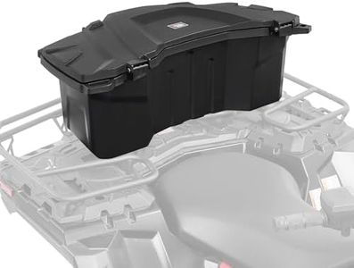 KEMIMOTO 40L ATV Rear Storage Box, Waterproof 4 Wheeler Cargo Box Requires 0.75-1 Inch Round Tube Racks with Stainless Steel Lock Compatible with Polaris Fourtrax CFORCE 450 Replace 2883258