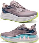 Women's Orthopedic Wide Width Toe Road Running Shoes: Plantar Fasciitis Arch Support Neuropathy Diabetic Pain Relief Trail Sneakers, Lightweight Nature Walks Sports Shoes Lotus Pink Size 9.5