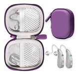 CaseSack Case for Hearing Aids compatible with EarCentic EasyCharge Rechargeable Hearing Aids also for Otofonix Elite/Encore, Banglijian, Britzgo, My Tone, LIGINN, Blaids, Lexie, Tweak (Purple)