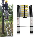 5m Telescopic Ladders 16.4FT Aluminium Multi-Purpose Telescoping Extension Extendable Folding Collapsible Portable Ladder for Home or RV Roof Loft, 330 Lb Capacity