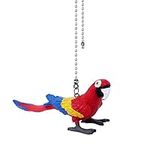 Dotlite Parrot Ceiling Fan Pull Chain,12in Vivid Bird Fan String Pulls Charm Extension Decorative,3mm Diameter Beaded Fan Light Pull Chains Extender Ornaments with Connector for Kids Room