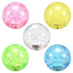 sourcing map Joystick Ball Top Handle Rocker Round Head Arcade Game DIY Parts Replacement Crystal Pink Yellow Blue Green White 5Pcs