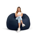 Big Joe 0010657LDS Lenox Fuf Foam Filled Bean Bag, Large with Removable Cover, Cobalt