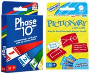 Mattel Phase 10 Card Game, Multi Color&Games PICTIONARY Card Games Refresh, Multicolor