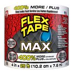 Flex Tape MAX - Rubberized Waterproof Tape; Instantly Stops Leaks; Thick Rubberized Backing; Strong Adhesive; Great for Home, Plumbing, Outdoor, DIY, Auto Repair; White, 4 in x 25 ft (10.2 cm x 7.6 m)