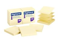 Highland 6549-PUY Pop-up Notes, 3 x 3-Inches,Yellow, 12-Pads/Pack