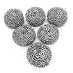 6 Pack Steel Wool Extra Coarse Cleaning Scouring Pads,Cookware Cleaner for Skillet, Wok, Pot, Pan, Grills and Oven | Excellent for Removing Rust, Dirt | Protects Cookware Seasoning