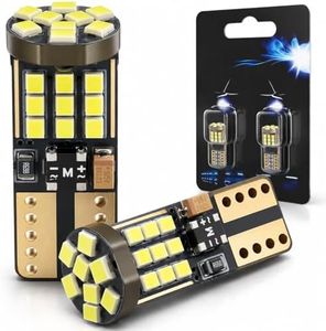 YFDXDS 194 T10 W5W LED Bulbs White, 168 2825 Replacement Bulbs, 27-SMD Ultra Bright 360° 12-24V Canbus Ready Plug and Play for Interior Dome Map License Plate Parking Side Marker DRL Lights