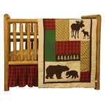 Trend Lab Northwoods 3 Piece Crib Bedding Set, Red/Tan