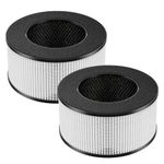 2 Pack BS-01 H13 True HEPA Filter Compatible with Slevoo BS-01 Air Purifie-r, 3-in-1 True HEPA Air Filter for Slevoo BS-01 Replacement Filter