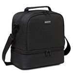 Lunch Bag Insulated,VASCHY Lunch Box Bag for Men Women for Work School Small Cooler for Picnic Black