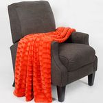 Home Soft Things Saga Throw Couch Cover Sofa Blanket, 50" x 60", Burnt Orange