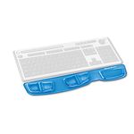 Fellowes Keyboard Palm Support with Microban Protection - 3.4quot; x 18.3quot; x 0.6quot; - Blue - Gel, Polyurethane