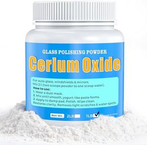 Cerium Oxide Glass Polishing Powder (1 lb) – 99% Pure White 1 Micron Glass Polish Compound for Windshield & Car Window Scratch Repair, Removes Wiper Marks & Water Spots