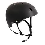 M.Y X-Skate Medium Black Adjustable Junior Skate Helmet For BMX Cycling Scooter Skateboarding