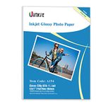 Uinkit 100 Sheets Thick Glossy Photo Paper Picture 8.5x11 62lb 230g 11.1mil Cardstock Postcard Brochure Inkjet For Dye Ink Printer