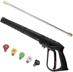 FGDCHNJ Replacement Pressure Washer Gun with Extension Wand, Power Spray Car Wash Gun with M22-14mm Thread Fitting, 5 Nozzle Tips, 40.2 Inch, 3600 PSI