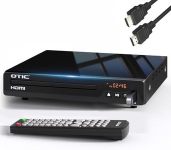 All Region HDMI DVD Player for TV, Multi Formats & Metal Housing, Compact CD Player with USB Port/Dolby Digital Sound for Smart TV, Elderly, Home Stereo System, Included HDMI Cable & Remote