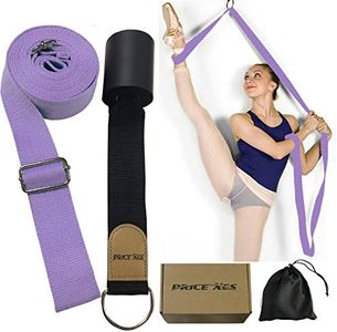 Price Xes Door Flexibility & Stretching Leg Strap - Great for Ballet Cheer Dance Gymnastics or Any Sport Leg Stretcher Door Flexibility Trainer Premium Stretching Equipment (Light Purple)