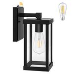 TOPKDA Dusk to Dawn Outdoor Light Fixtures Wall Mount, Sensor Porch Lights, Anti-Rust Wall Light, Exterior Wall Sconce Lighting, Wall Lamp, Waterproof Wall Lantern for Doorway, Garage, Bulb Included