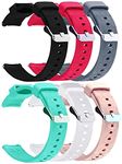 Turnwin Compatible with SoundPEATS Smart Watch Replacement Bands, 20mm Elastic Flexible Soft Silicone Sweat-Resistant Sport Wristband Strap Accessory Bracelet for SoundPEATS Smartwatch 5.5”-8.5” (Black,Gray,White,Red,Pink,Teal)