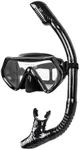 Edge Snorkeling Gear for Adults, Dry-Top Snorkel & Scuba Diving mask, Anti-Fog Wide View Dive Goggles Professional Snorkeling Swimming Set Breathing Freely