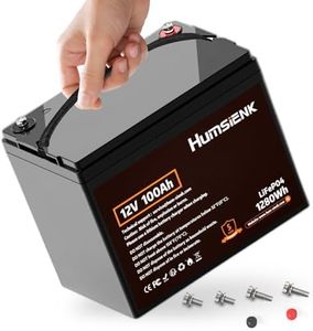 HumsiENK 12V 100Ah LiFePO4 Battery Lithium Built In 100A Smart BMS