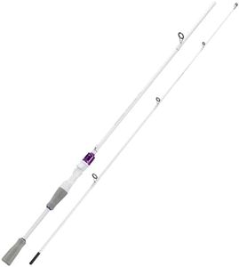 Sougayilang 2Pc Fishing Rod, Spinning Rod and Casting Rod Fishing Bass Freshwater-Purple-1.8m-Spinning