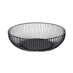 FanDuo Metal Wire Fruit Basket - Kitchen Countertop Fruit Bowl Vegetable Holder Decorative Stand for Bread, Snacks, Households Items Storage, Black