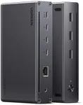 UGREEN Revodok Max 208 Thunderbolt 4 Dock, 8-in-1 40Gbps Thunderbolt 4 Hub with 3 x Thunderbolt 4 Dual 4K@60Hz or Single 8K Display, 85W Charging, Gigabit Ethernet, 3 x USB A 3.2 for MacBook Laptops