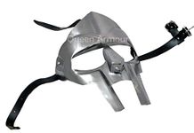 ARMOUR SHOP Steel Roman Gladiator Helmet Face Mask MF Doom Medieval Re-Enactment Viking MASK, Silver, Stander